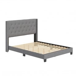 Thebedroomstore.com Mia Linen Upholstered Platform Bed