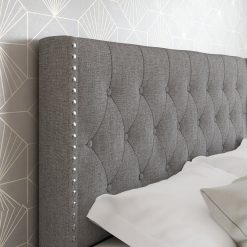 Thebedroomstore.com Mia Linen Upholstered Platform Bed