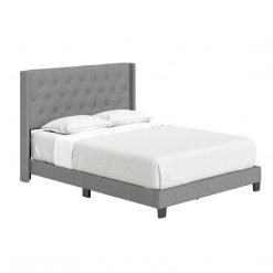 Thebedroomstore.com Mia Linen Upholstered Platform Bed