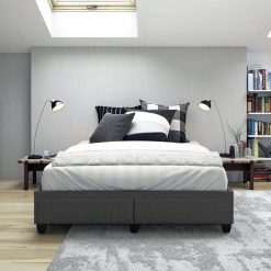 Thebedroomstore.com Modena Linen / Parma Faux Leather - Platform Storage Bed Platform Beds