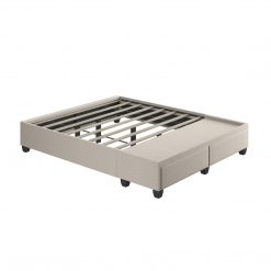 Thebedroomstore.com Modena Linen / Parma Faux Leather - Platform Storage Bed Platform Beds