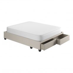 Thebedroomstore.com Modena Linen / Parma Faux Leather - Platform Storage Bed Platform Beds