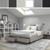 Thebedroomstore.com Modena Linen / Parma Faux Leather - Platform Storage Bed Platform Beds