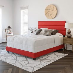 Thebedroomstore.com Platform Beds Napoli Faux Leather Upholstered Bed