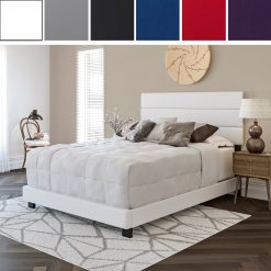 Thebedroomstore.com Platform Beds Napoli Faux Leather Upholstered Bed