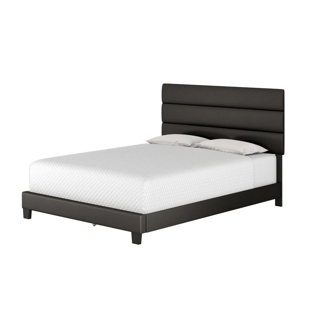 Thebedroomstore.com Platform Beds Piedmont Faux Leather Upholstered Platform Bed