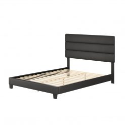 Thebedroomstore.com Platform Beds Piedmont Faux Leather Upholstered Platform Bed