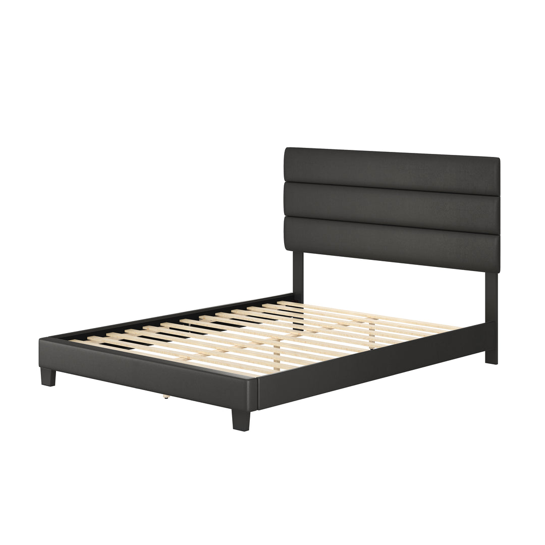 Thebedroomstore.com Platform Beds Piedmont Faux Leather Upholstered Platform Bed