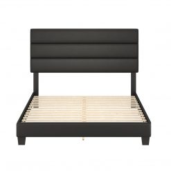 Thebedroomstore.com Platform Beds Piedmont Faux Leather Upholstered Platform Bed