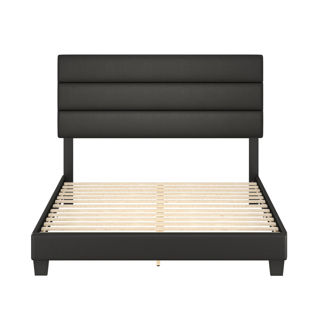 Thebedroomstore.com Platform Beds Piedmont Faux Leather Upholstered Platform Bed