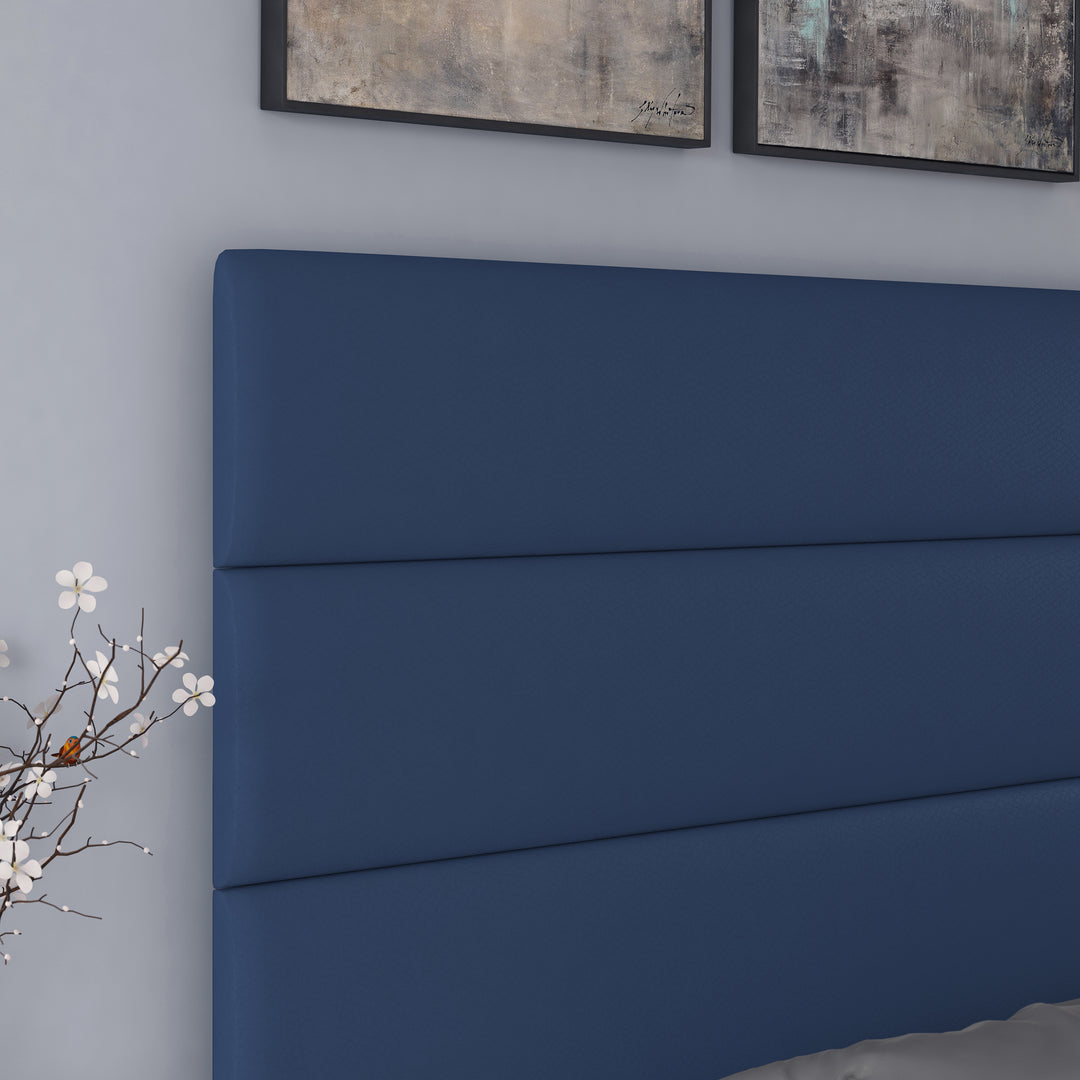 Thebedroomstore.com Platform Beds Piedmont Faux Leather Upholstered Platform Bed