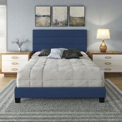 Thebedroomstore.com Platform Beds Piedmont Faux Leather Upholstered Platform Bed