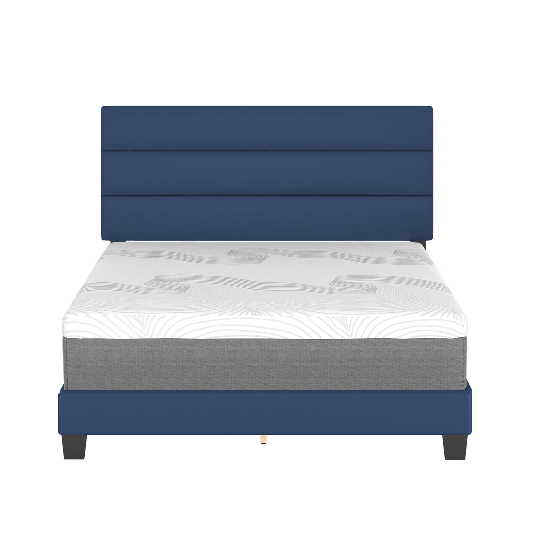 Thebedroomstore.com Platform Beds Piedmont Faux Leather Upholstered Platform Bed