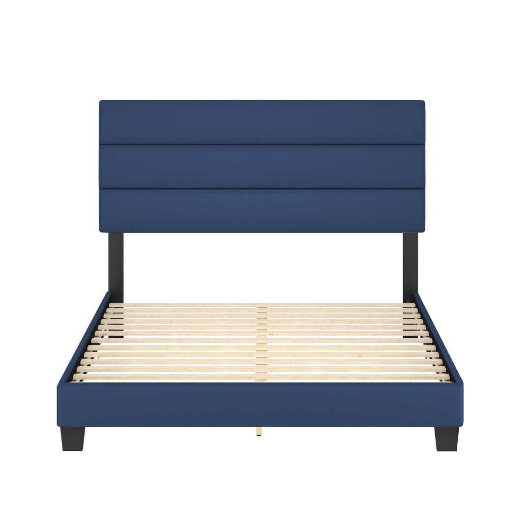 Thebedroomstore.com Platform Beds Piedmont Faux Leather Upholstered Platform Bed