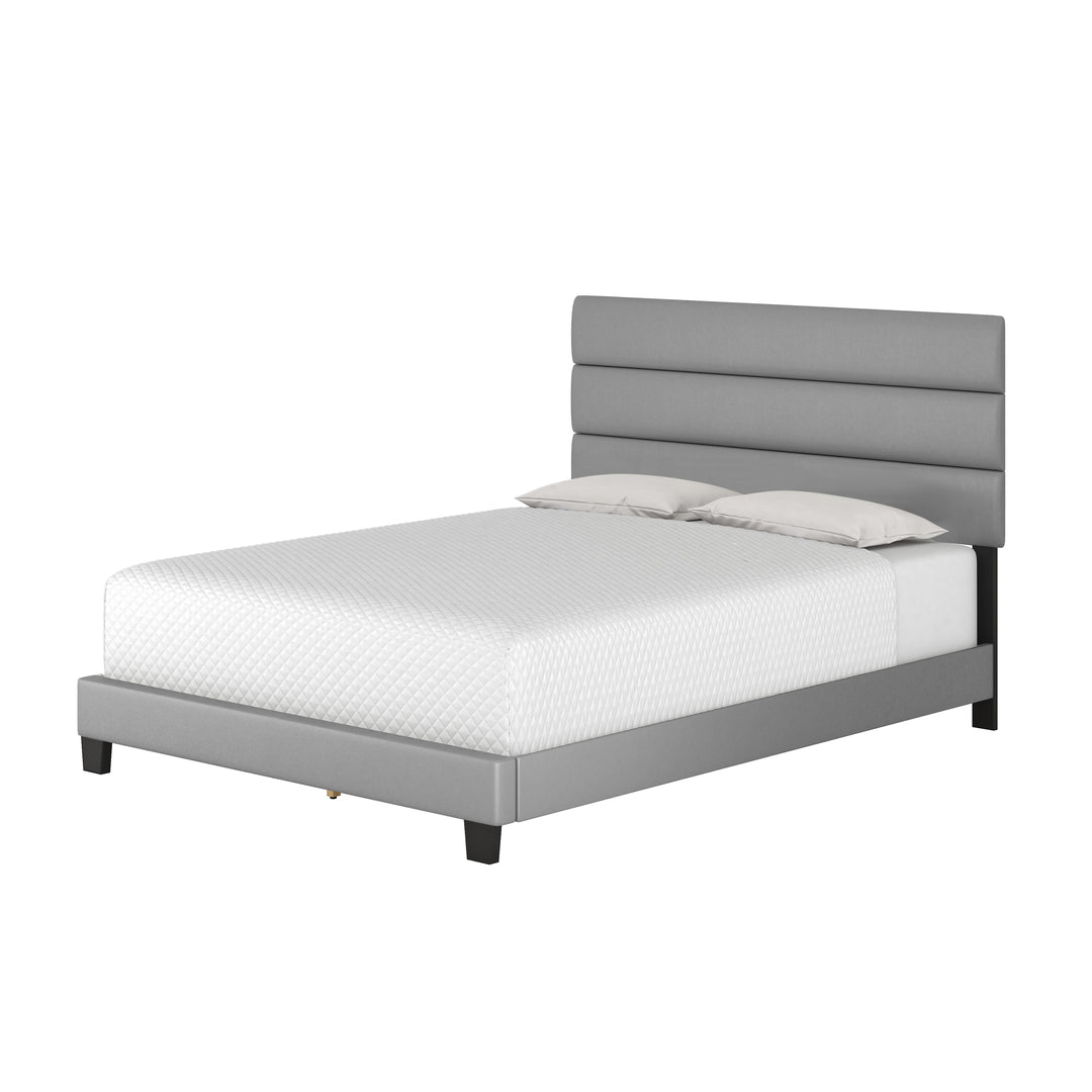 Thebedroomstore.com Platform Beds Piedmont Faux Leather Upholstered Platform Bed