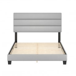 Thebedroomstore.com Platform Beds Piedmont Faux Leather Upholstered Platform Bed