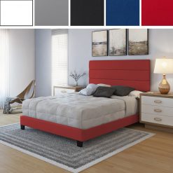 Thebedroomstore.com Platform Beds Piedmont Faux Leather Upholstered Platform Bed