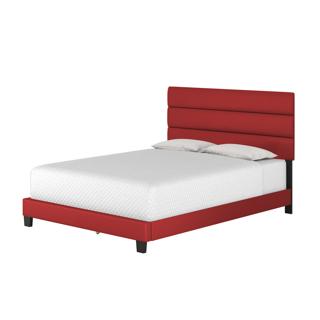 Thebedroomstore.com Platform Beds Piedmont Faux Leather Upholstered Platform Bed
