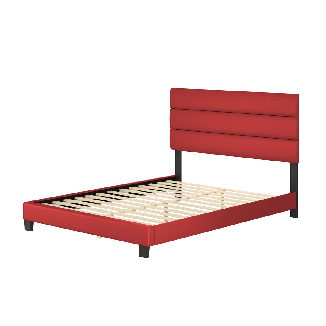 Thebedroomstore.com Platform Beds Piedmont Faux Leather Upholstered Platform Bed