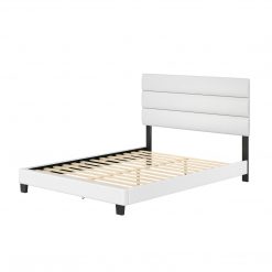 Thebedroomstore.com Platform Beds Piedmont Faux Leather Upholstered Platform Bed