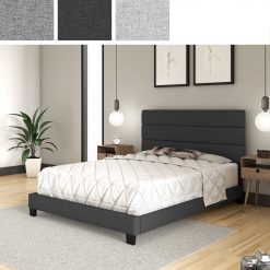 Thebedroomstore.com Platform Beds Ravenna Linen Upholstered Bed