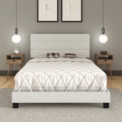 Thebedroomstore.com Platform Beds Ravenna Linen Upholstered Bed