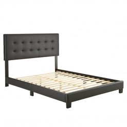 Thebedroomstore.com Roma Faux Leather Upholstered Platform Bed