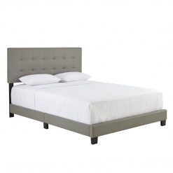 Thebedroomstore.com Roma Faux Leather Upholstered Platform Bed
