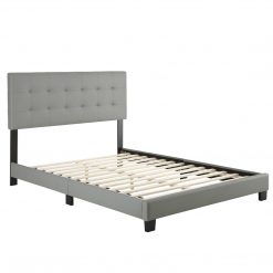 Thebedroomstore.com Roma Faux Leather Upholstered Platform Bed