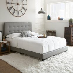 Thebedroomstore.com Roma Faux Leather Upholstered Platform Bed