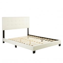 Thebedroomstore.com Roma Faux Leather Upholstered Platform Bed