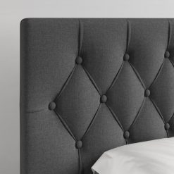 Thebedroomstore.com Platform Beds Verona Faux Leather / Salerno Linen - Platform Storage Bed