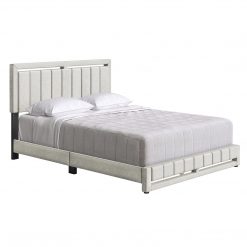 Thebedroomstore.com Upholstered Beds Beaumont Faux Leather / Senata Linen - Upholstered Platform Bed