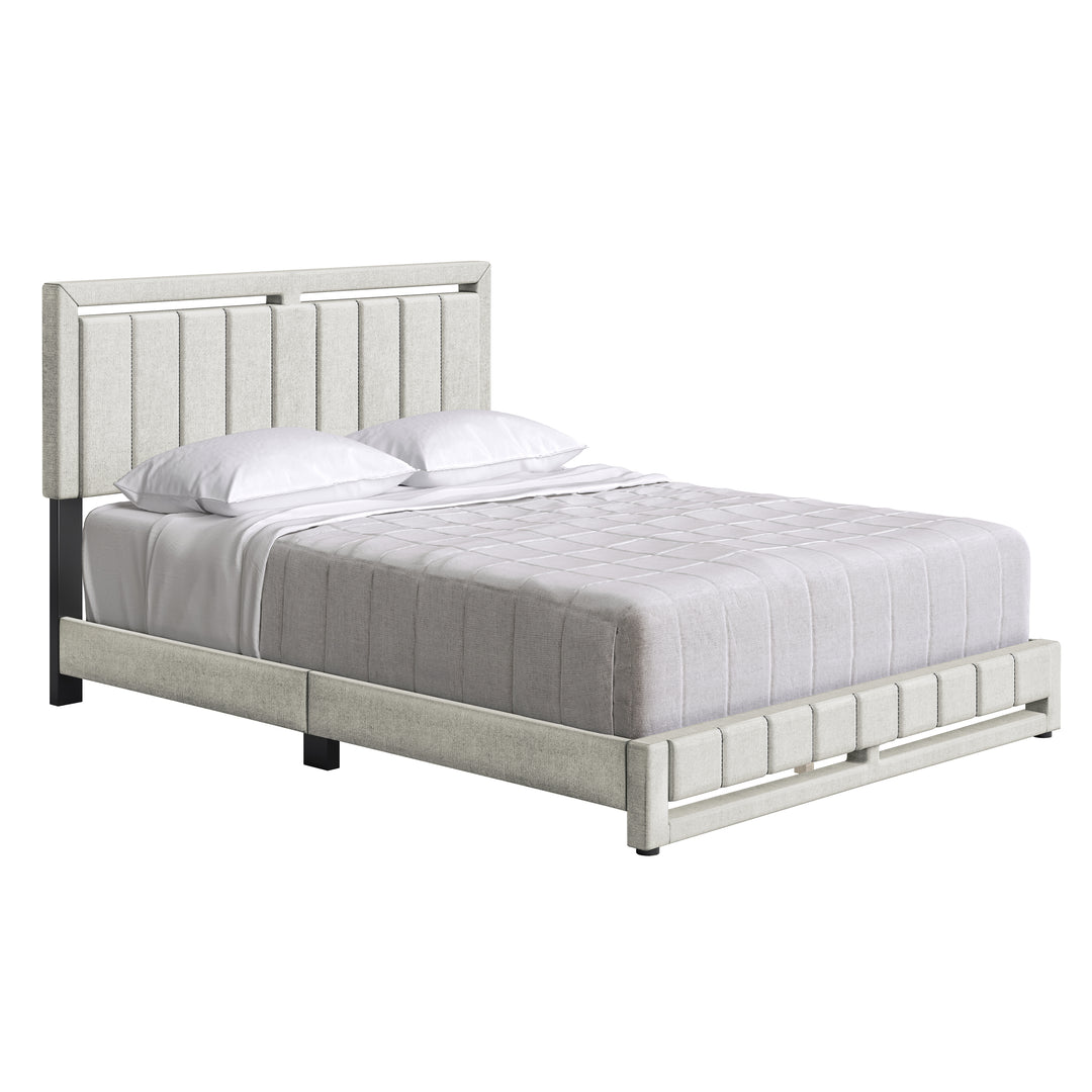 Thebedroomstore.com Upholstered Beds Beaumont Faux Leather / Senata Linen - Upholstered Platform Bed