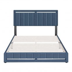 Thebedroomstore.com Upholstered Beds Beaumont Faux Leather / Senata Linen - Upholstered Platform Bed