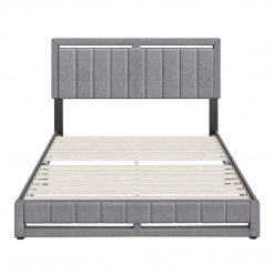 Thebedroomstore.com Upholstered Beds Beaumont Faux Leather / Senata Linen - Upholstered Platform Bed