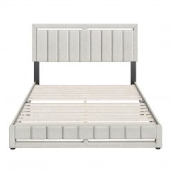 Thebedroomstore.com Upholstered Beds Beaumont Faux Leather / Senata Linen - Upholstered Platform Bed