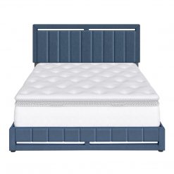 Thebedroomstore.com Upholstered Beds Beaumont Faux Leather / Senata Linen - Upholstered Platform Bed