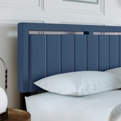 Thebedroomstore.com Upholstered Beds Beaumont Faux Leather / Senata Linen - Upholstered Platform Bed