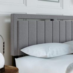 Thebedroomstore.com Upholstered Beds Beaumont Faux Leather / Senata Linen - Upholstered Platform Bed