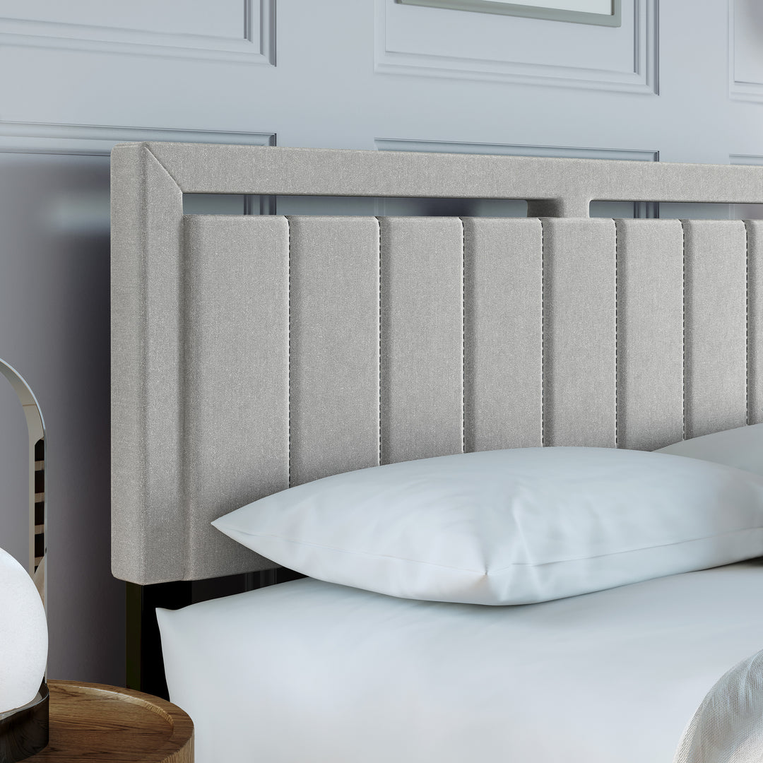 Thebedroomstore.com Upholstered Beds Beaumont Faux Leather / Senata Linen - Upholstered Platform Bed