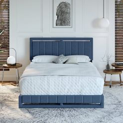 Thebedroomstore.com Upholstered Beds Beaumont Faux Leather / Senata Linen - Upholstered Platform Bed