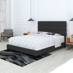 Thebedroomstore.com Sicily Linen Upholstered Platform Bed Platform Beds