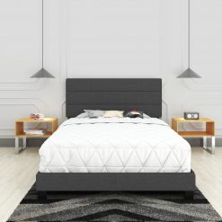Thebedroomstore.com Sicily Linen Upholstered Platform Bed Platform Beds