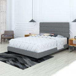 Thebedroomstore.com Sicily Linen Upholstered Platform Bed Platform Beds