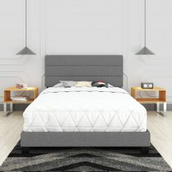 Thebedroomstore.com Sicily Linen Upholstered Platform Bed Platform Beds