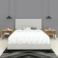 Thebedroomstore.com Sicily Linen Upholstered Platform Bed Platform Beds