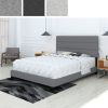 Thebedroomstore.com Sicily Linen Upholstered Platform Bed Platform Beds