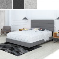Thebedroomstore.com Sicily Linen Upholstered Platform Bed Platform Beds