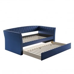 Thebedroomstore.com New Castle Linen / St Ives Faux Leather / Kendal Velour - Trundle Bed Platform Beds